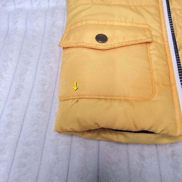 Little Me Tiger Hood Fleece Lined Yellow Puffer Vest - Size2T   Toddler Boy - Picture 6 of 8